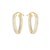 14K Tow Tone Gold Double Oval Hoop Earrings