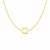 14k Yellow Gold Necklace with Petite Open Square Pendant