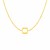 14k Yellow Gold Necklace with Petite Open Square Pendant