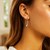 Graduated Polished Oval Hoop Earrings in 14k White Gold