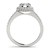 14k White Gold Classic Round Diamond Pave Design Engagement Ring (1 1/2 cttw)