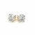Faceted White Cubic Zirconia Stud Earrings in 14k Yellow Gold(7mm)