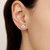 Faceted White Cubic Zirconia Stud Earrings in 14k Yellow Gold(7mm)