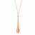 Long Teardrop Pendant in 14k Rose Gold