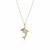 14k Two-Toned Yellow and White Gold Reversible Dolphin Pendant