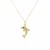 14k Two-Toned Yellow and White Gold Reversible Dolphin Pendant
