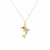 14k Two-Toned Yellow and White Gold Reversible Dolphin Pendant