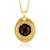 Round Smoky Quartz Pendant in 14K Yellow Gold