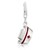 Nurse Hat with Red Cross Charm in Sterling Silver