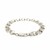 Double Link Solid Charm Bracelet in 14k White Gold (9.0mm)