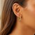 Two-Tone Twisted Wire Round Hoop Earrings in 10k Yellow and White Gold(3x15mm)
