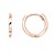 14k Rose Gold Petite Polished Round Hoop Earrings