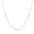 Sterling Silver Rhodium Plated Freshwater Pearl Paperclip Necklace
