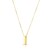 14K Yellow Gold Yours Truly Block Letter Initial I Necklace