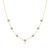Crystal Studded Round Stationed Necklace in 14k Yellow Gold