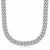 Diamond Cut Gourmette Style Chain Rhodium Plated Necklace in Sterling Silver
