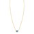 14K Yellow Gold Blue Topaz Heart Necklace (1.50 mm)