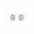 Sterling Silver Round Bezel Set Cubic Zirconia Earrings