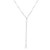 Sterling Silver Rhodium Plated Freshwater Pearl Paperclip Lariat Necklace