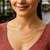14k Yellow Gold Three Strand Herringbone Chain Necklace