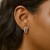 14k White Gold Paperclip Link Stud Earrings