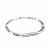 Solid Figaro Bracelet in 14k White Gold  (6.00 mm)