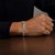 Solid Figaro Bracelet in 14k White Gold  (6.00 mm)