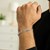 Solid Figaro Bracelet in 14k White Gold  (6.00 mm)