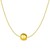 Polished Barrel Bead Charm Necklace in 14k Yellow Gold