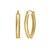 14K Yellow Gold Small Diamond Cut Marquise Hoop Earrings