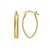 14K Yellow Gold Small Diamond Cut Marquise Hoop Earrings