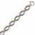 Cable Design Chain Bracelet in 18k Yellow Gold and Sterling Silver