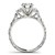14k White Gold Antique Design 3 Stone Round Diamond Engagement Ring (1 3/4 cttw)