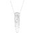 Sterling Silver Rhodium Plated Drape Necklace