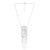 Sterling Silver Rhodium Plated Drape Necklace