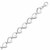 Heart Chain Bracelet with Diamond Accents in Sterling Silver (.15 ct t.w.)