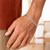Solid Figaro Bracelet in 14k White Gold  (4.50 mm)