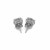 Round CZ Stud Earrings in 14k White Gold(8mm)