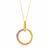 Entwined Open Ring Pendant in 14k Tri-Color Gold