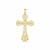 14k Two Tone Gold High Polish Diamond Cut Cross Pendant