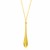 Long Teardrop Pendant in 14k Yellow Gold