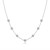 Crystal Studded Round Stationed Necklace in 14k White Gold