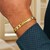 Bar Mens Bracelet with Curved Connectors in 14k Two-Tone Gold (9.65 mm)