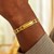 Bar Mens Bracelet with Curved Connectors in 14k Two-Tone Gold (9.65 mm)