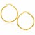 Large Textured Hoop Earrings in 14k Yellow Gold(1.5x30mm)