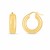 14k Yellow Gold Medium Puffy Hoops