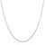 Round Omega Chain Necklace in Rhodium Plated Sterling Silver (1.25mm)