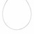 Round Omega Chain Necklace in Rhodium Plated Sterling Silver (1.25mm)