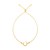Adjustable Horseshoe Draw String Bracelet in 14K Yellow Gold