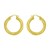 14K Yellow Gold Full Twist Medium Hoop Earrings